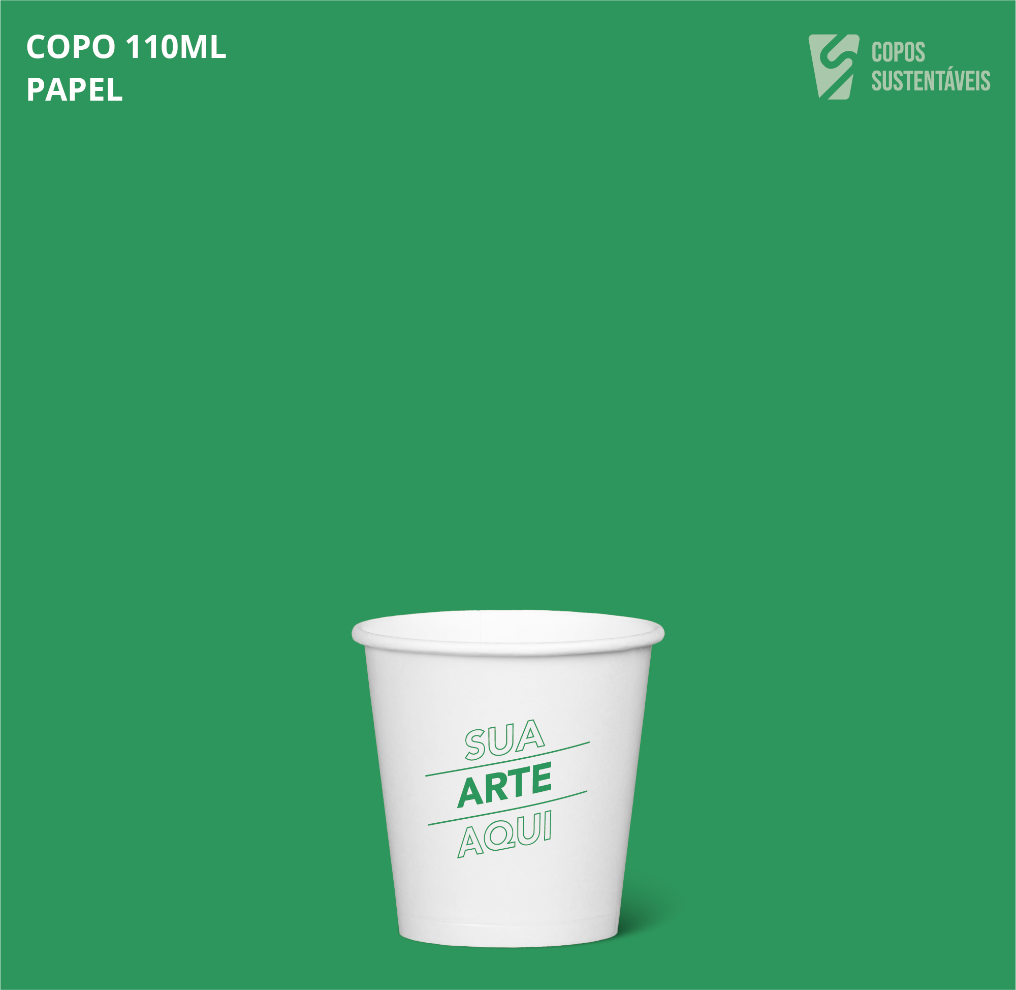 Copo de papel personalizado 110ml