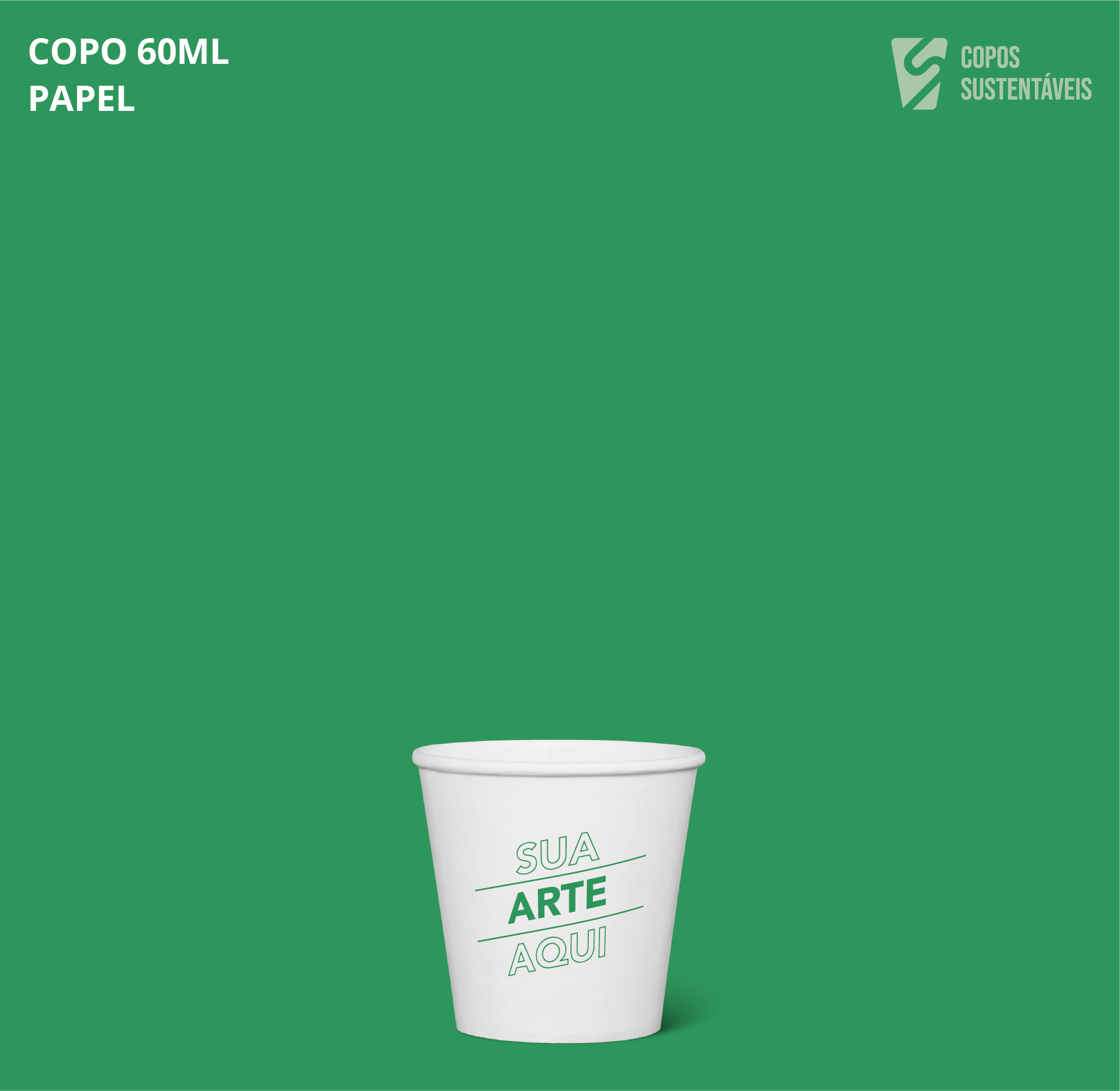 Copo de papel personalizado 60ml