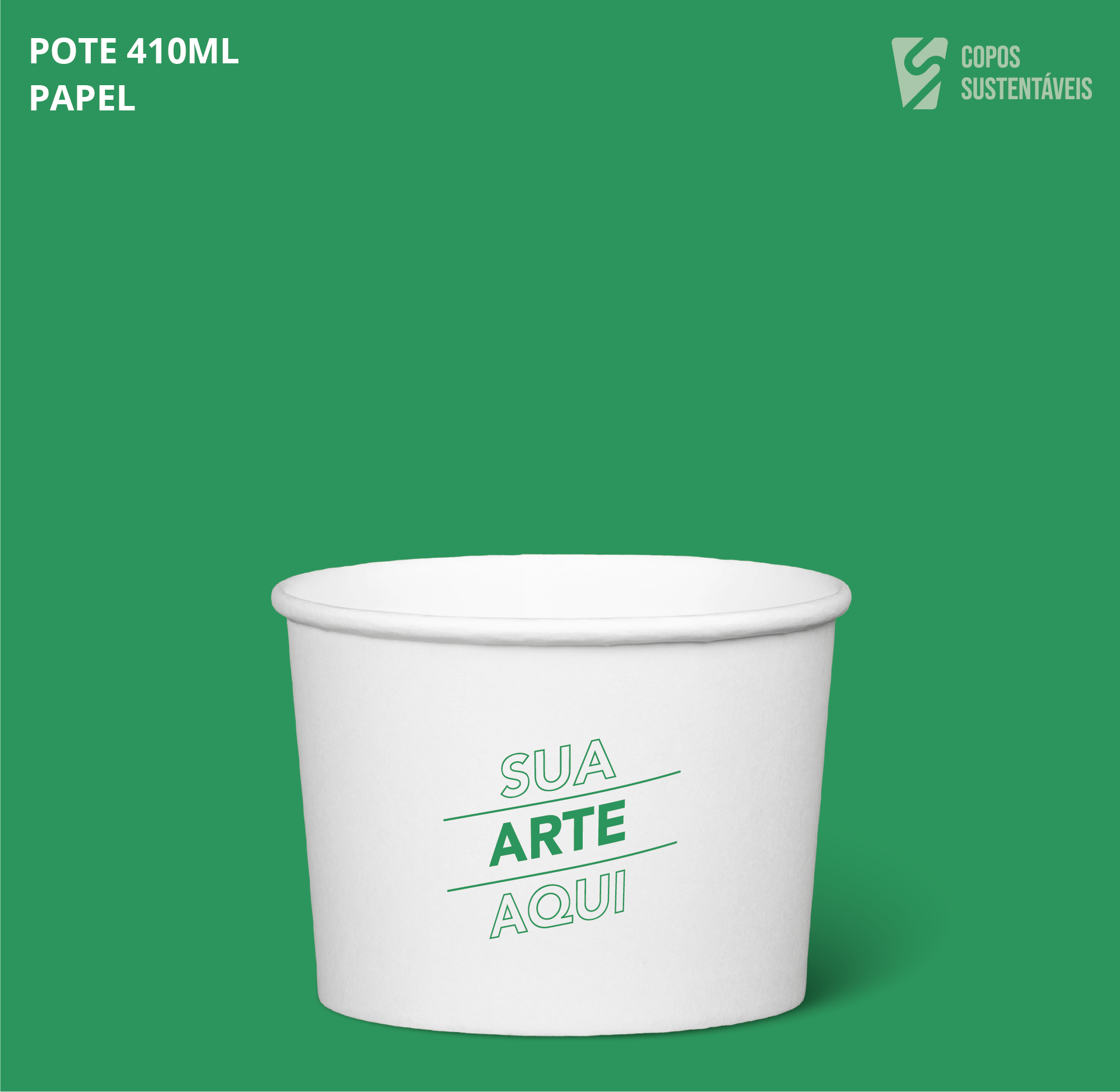 Pote de papel personalizado 410ml